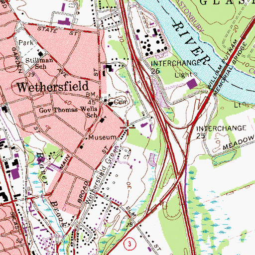Topographic Map of Buttolph-Williams House, CT