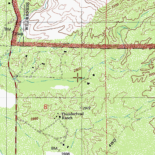 Topographic Map of Box Canyon, AZ