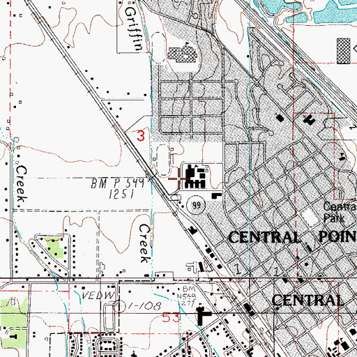 Topographic Map of Crater Academy of Health and Public Services, OR