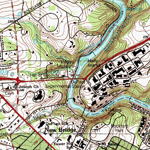 Topographic Map of Eleutherian Mills, DE