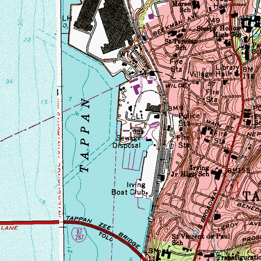 Topographic Map of Pierson Park, NY