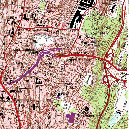 Topographic Map of Pigeon Hill, NY