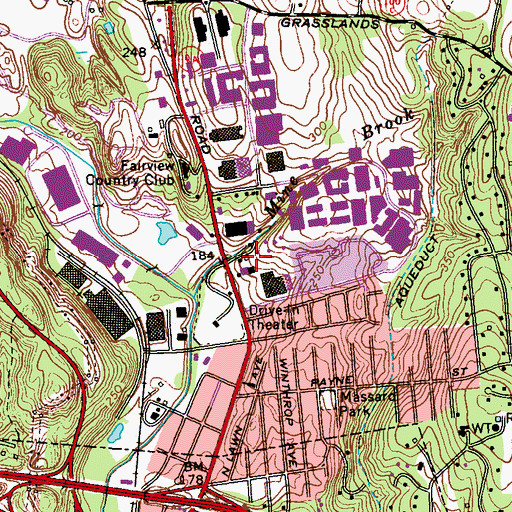 Topographic Map of Pocantico Park, NY