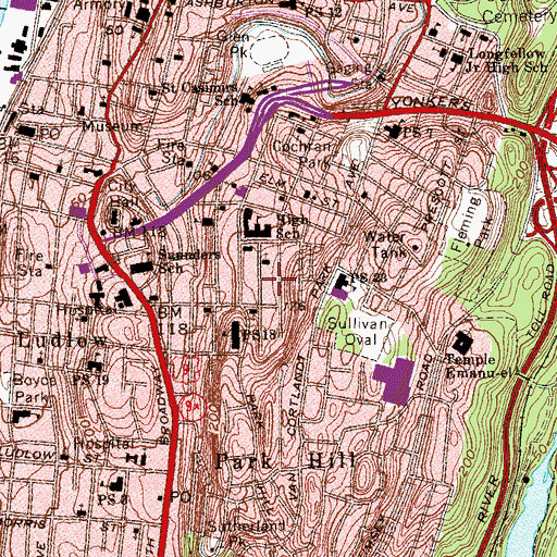 Topographic Map of Thomas Ragone And Anthony Muscente Memorial Park, NY