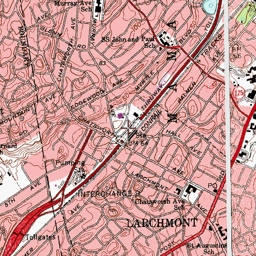 Topographic Map of Station Park Plaza, NY