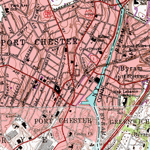 Topographic Map of Summerfield Park, NY