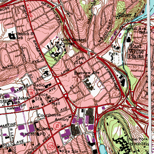 Topographic Map of Turnure Park, NY