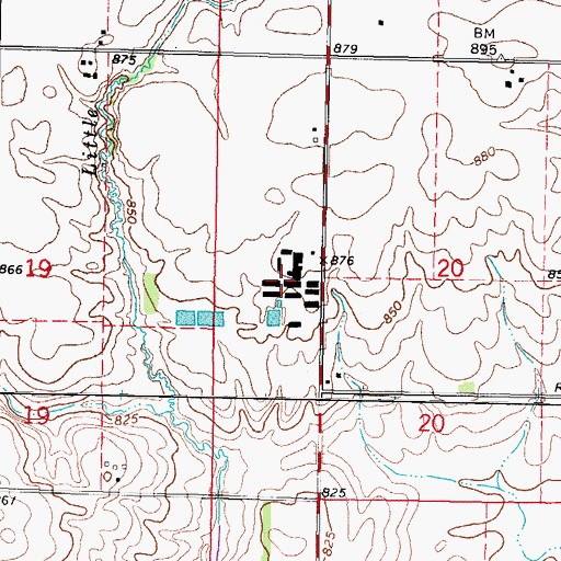Topographic Map of Kauffman Poultry Farm, IL