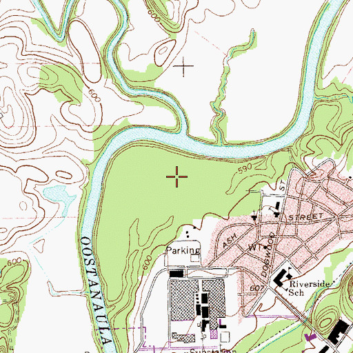 Topographic Map of State Mutual Stadium, GA