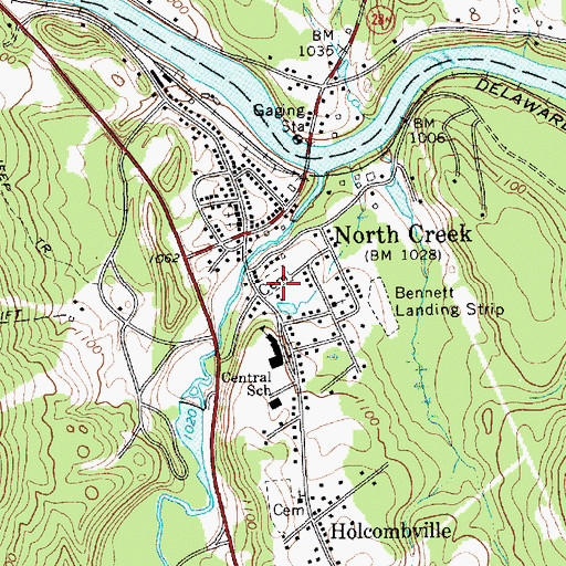 Topographic Map of Saint James Catholic Cemetery, NY