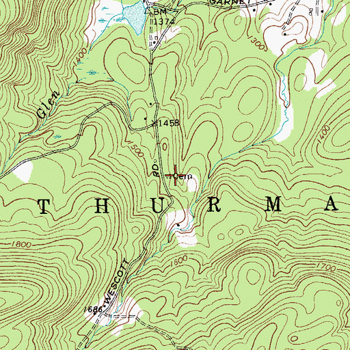 Topographic Map of Russell Cemetery, NY