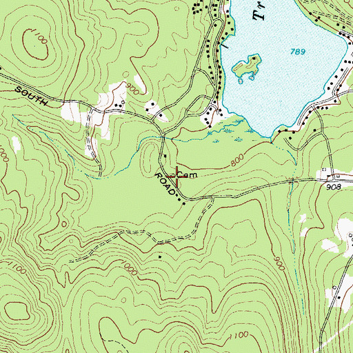 Topographic Map of Beswick Cemetery, NY
