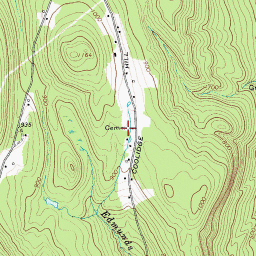 Topographic Map of Herrick Cemetery, NY