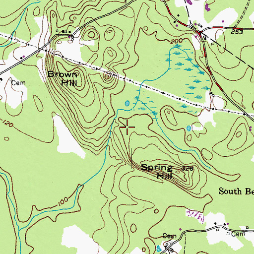 Topographic Map of Orris Falls Conservation Area, ME