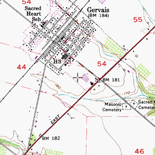 Topographic Map of Douglas Avenue Alternative School, OR