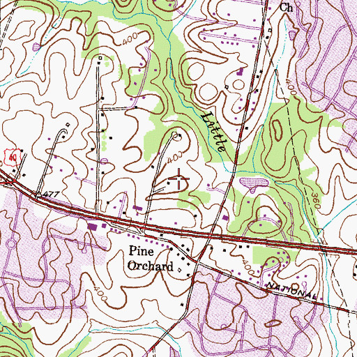 Topographic Map of Central Maryland Christian Church, MD