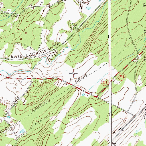 Topographic Map of Piersons Evergreen Farm, NY