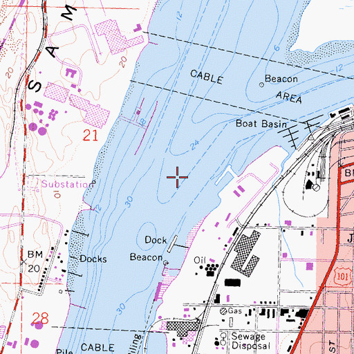 Topographic Map of Outer Reach, CA