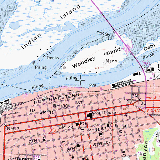 Topographic Map of Inner Reach, CA