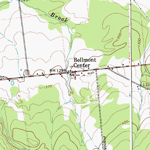 Topographic Map of Bellmont Center Cemetery, NY