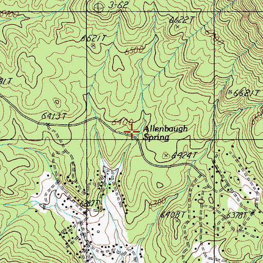 Topographic Map of Allenbaugh Spring, AZ