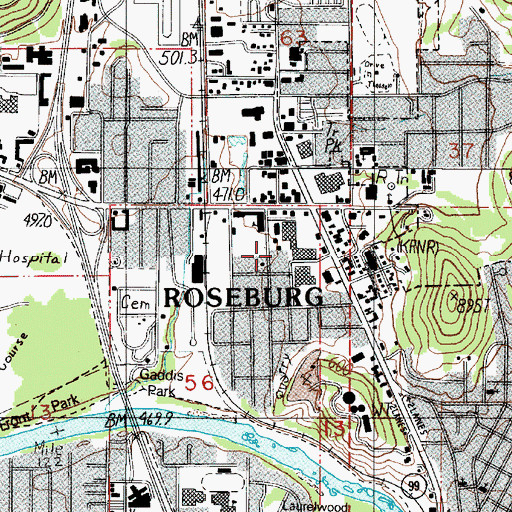 Topographic Map of Cobb School, OR
