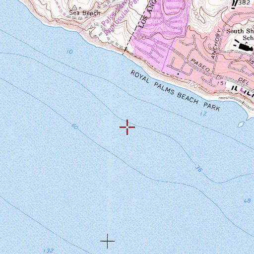 Topographic Map of San Pedro Escarpment, CA