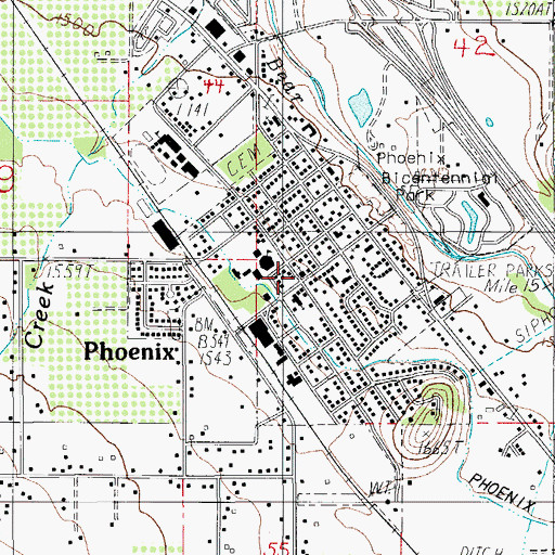 Topographic Map of Armadillo Technical Institute, OR