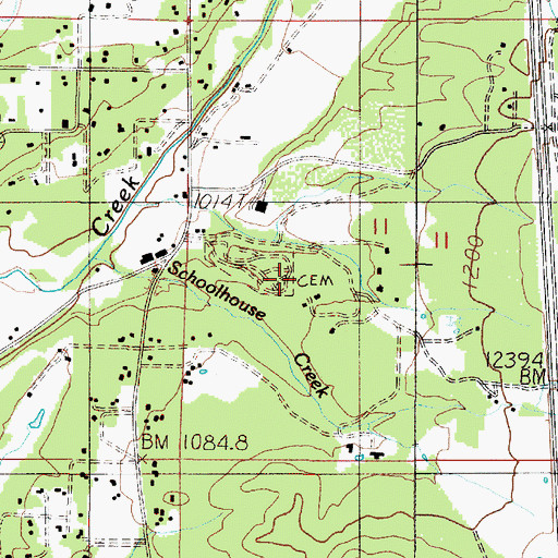 Topographic Map of Mount Sexton Intermediate School, OR