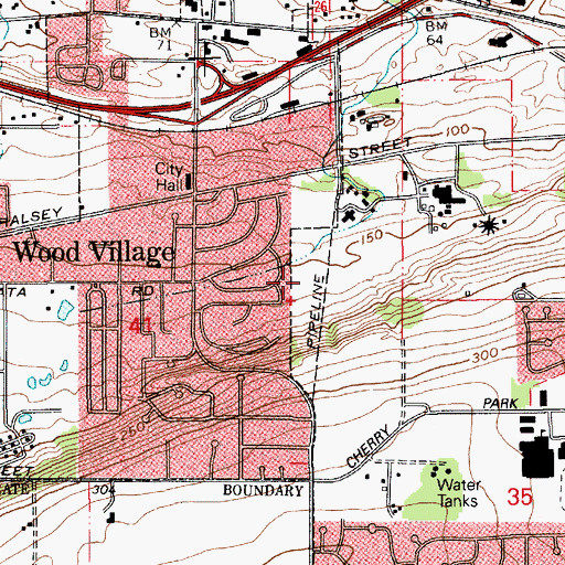 Topographic Map of Arata Creek Alternative School, OR