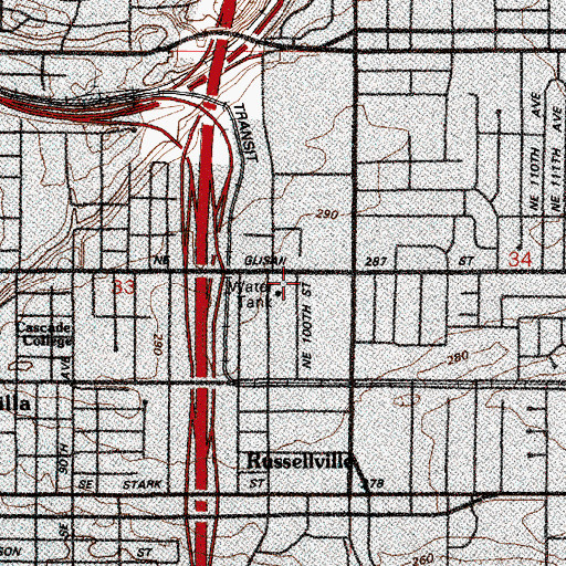 Topographic Map of Azbuka Academy, OR