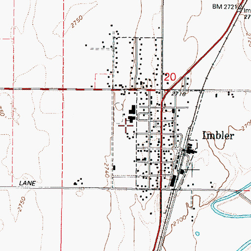 Topographic Map of Imbler Elementary School, OR