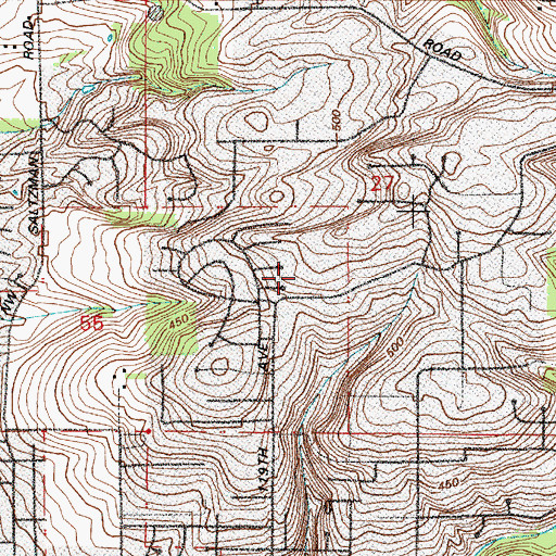 Topographic Map of Bonny Slope Elementary School, OR