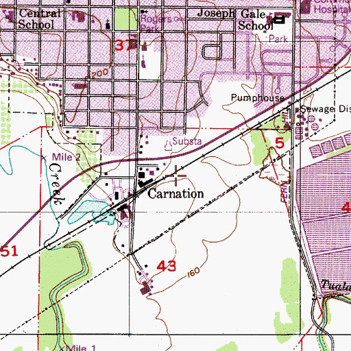 Topographic Map of Ellen Stevens Community Academy, OR