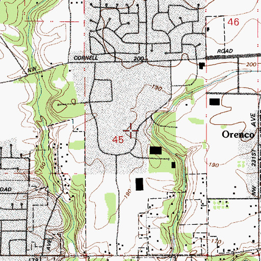 Topographic Map of The Goddard School, OR