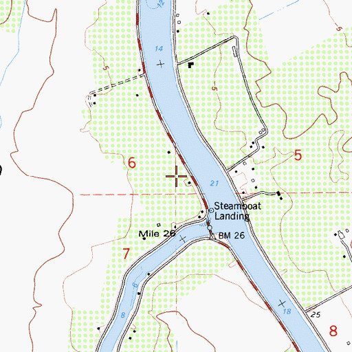 Topographic Map of De Back Landing, CA