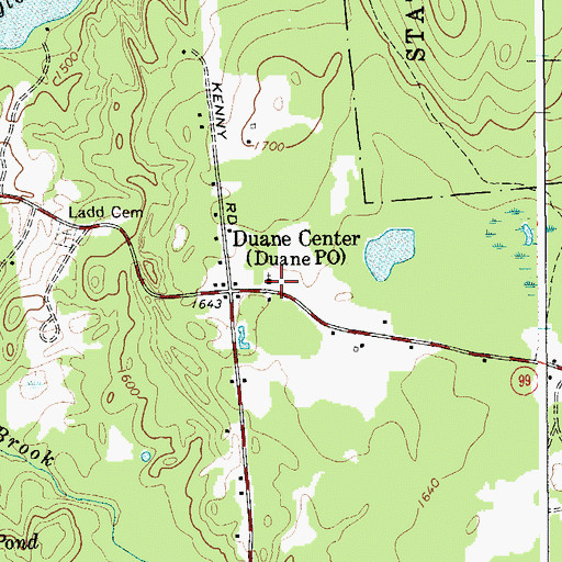 Topographic Map of Duane Methodist Episcopal Church (historical), NY