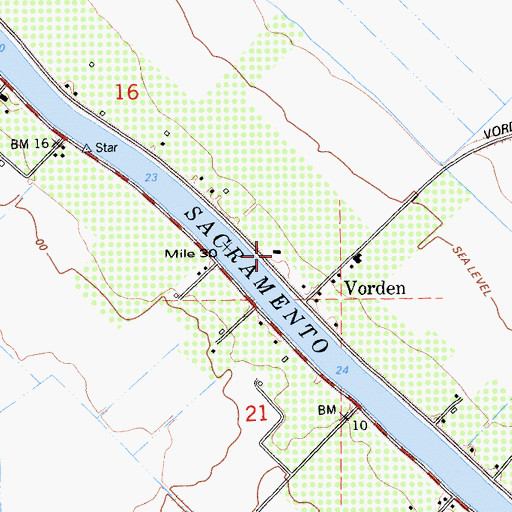 Topographic Map of McCollough Landing, CA