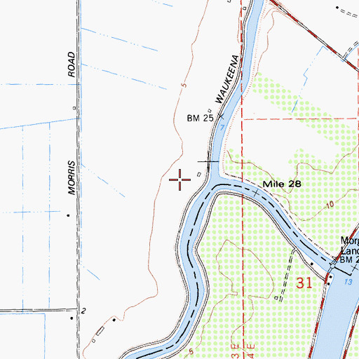 Topographic Map of Tye-A-Lee Landing, CA