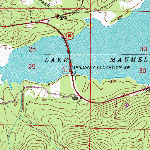 Topographic Map of Vista Park, AR