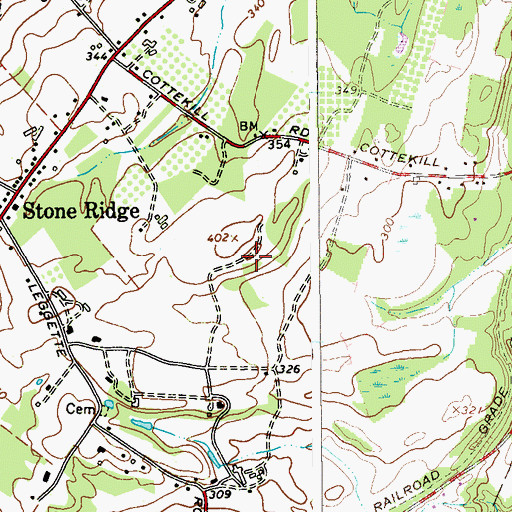 Topographic Map of Algonquin Building, NY