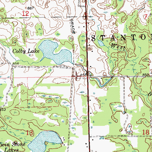 Topographic Map of Colby's Station (historical), MI