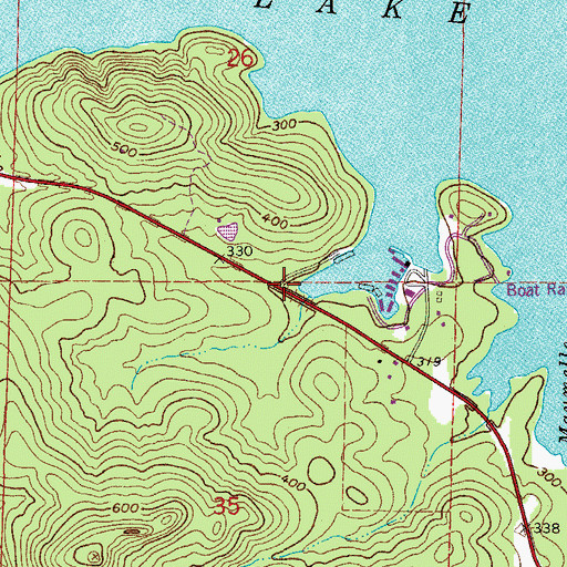 Topographic Map of Bufflehead Bay Trail, AR