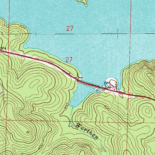 Topographic Map of Loon Park, AR