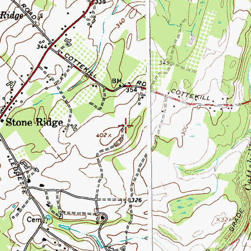 Topographic Map of Jacob Hardenbergh Hall, NY