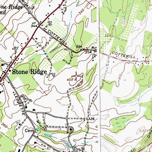 Topographic Map of Jacob A Hasbrouck Hall, NY