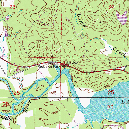 Topographic Map of Sleepy Hollow Park, AR
