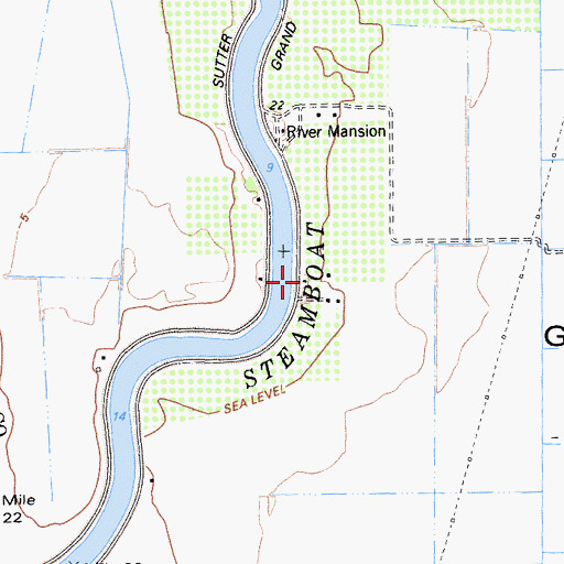 Topographic Map of Goldman Landing, CA