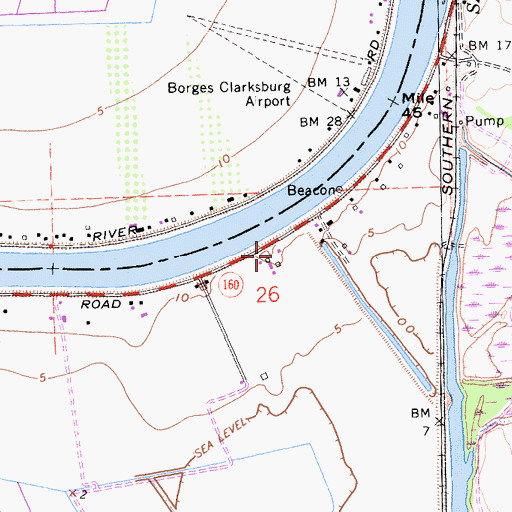 Topographic Map of Moores Landing Number One Hundred Forty, CA