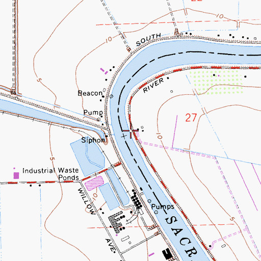 Topographic Map of Scribners Lower Lanign Number One Hundred Thirty-six and a Half, CA